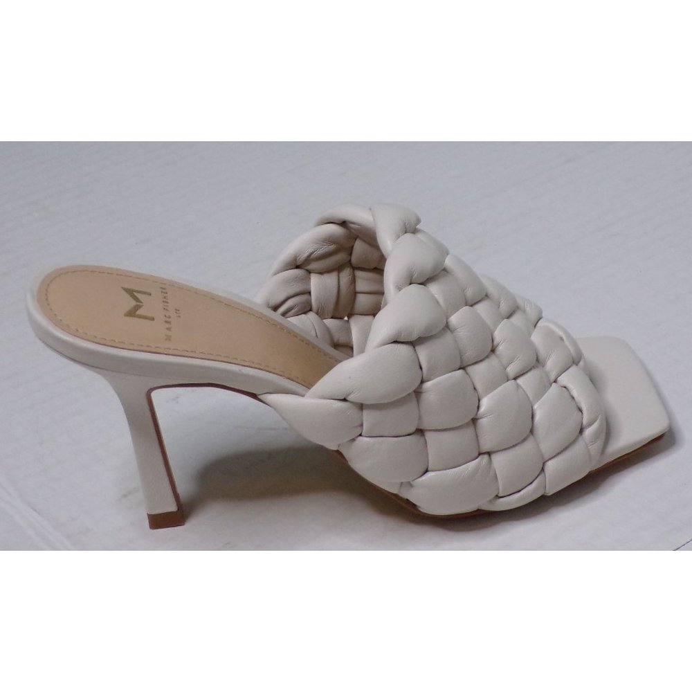 🆕 MARC FISHER Dakina Woven Slides Sandals Shoes Ivory 7 - Picture 10 of 14